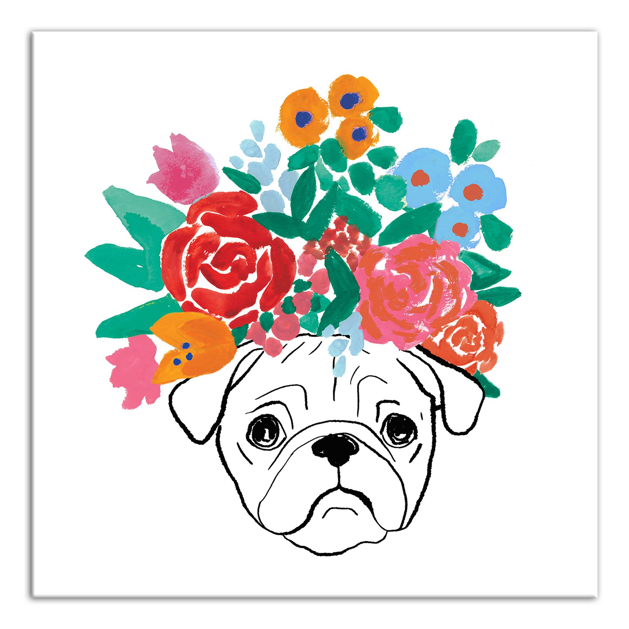 Florence Pug 8 Canvas Wall Art